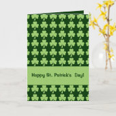 Kleeblatt mit Polka dots St. Patrick's Day Karte (Gelbe Blume)