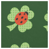 Kleeblatt mit Polka-Punkten und Ladybug-Muster Stoff (Nahaufnahme)
