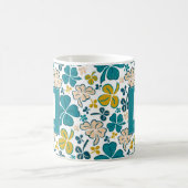 Kleeblatt-Monogramm St. Patrick`s Day Kaffeetasse (Mittel)