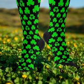 Kleeblatt-Monogramm St. Patrick's Day Socken