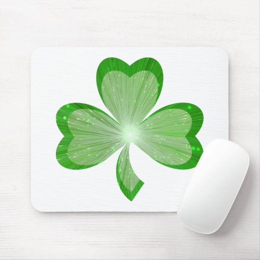 Kleeblatt mousepad Weiß (Mit Mouse)