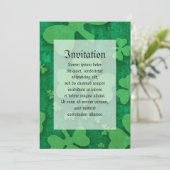 Kleeblatt Muster Einladung (Stehend Vorderseite)