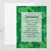 Kleeblatt Muster Einladung (Vorne/Hinten)