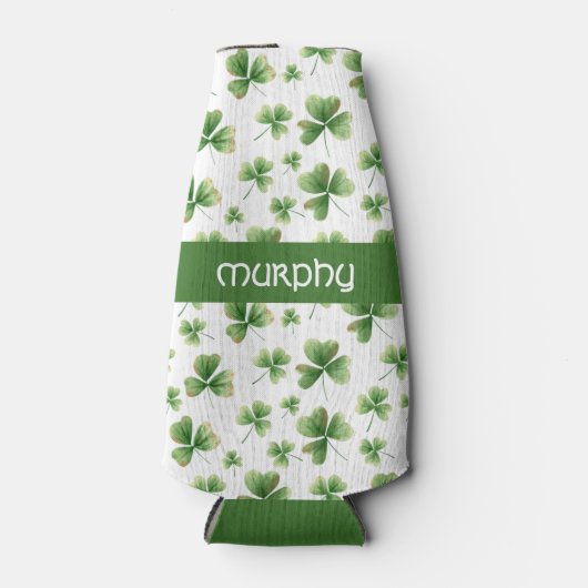 Kleeblatt-Muster für Wasserfarben anpassen Flaschenkühler (Vorderseite)