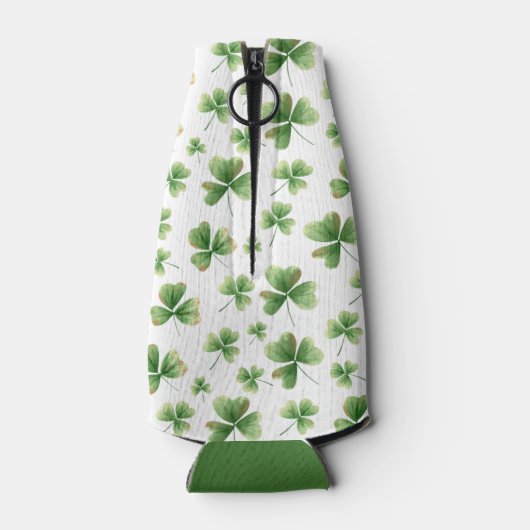 Kleeblatt-Muster für Wasserfarben anpassen Flaschenkühler (Rückseite)