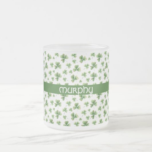 Kleeblatt-Muster für Wasserfarben anpassen Mattglastasse (Mittel)