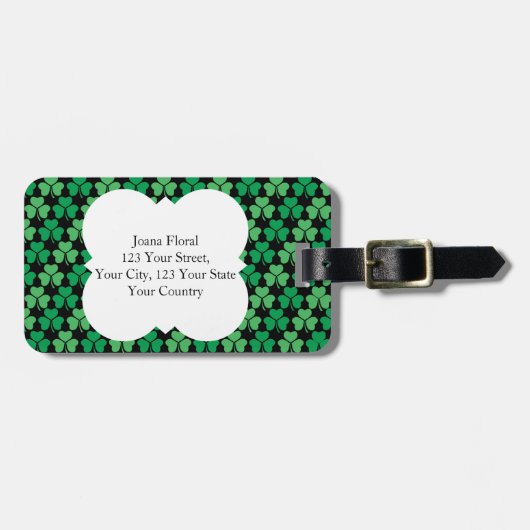 Kleeblatt-Muster Gepäckanhänger (Vorderseite horizontal)