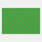 Kleeblatt-Muster Geschenkpapier Set (Vorderseite 3)