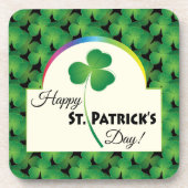 Kleeblatt-Muster, glücklichen St Patrick Tag Untersetzer (Vorderseite)