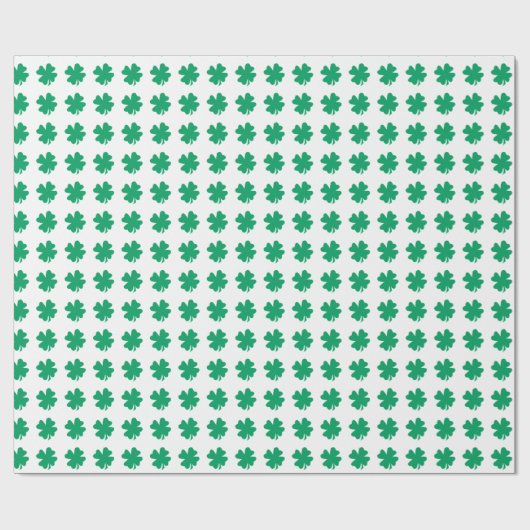 Kleeblatt Muster Green St Patrick's Day 2023 Geschenkpapier (Flach)