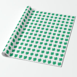 Kleeblatt Muster Green St Patrick's Day 2023 Geschenkpapier