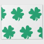 Kleeblatt Muster Green St Patrick's Day 2024 Geschenkpapier (Flach)