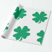 Kleeblatt Muster Green St Patrick's Day 2024 Geschenkpapier (Ungerollt)