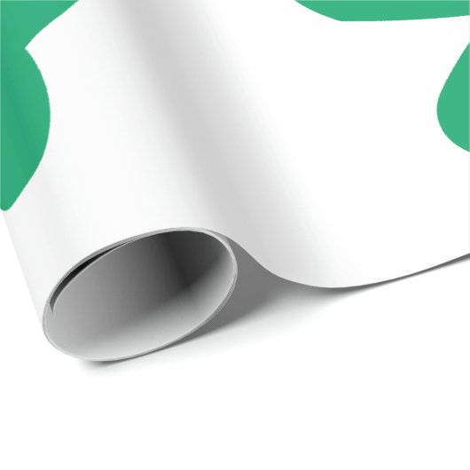 Kleeblatt Muster Green St Patrick's Day 2024 Geschenkpapier (Rolleneckpunkt)