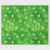Kleeblatt Muster - Irish Clover - Wrapping Paper Geschenkpapier (Flach)
