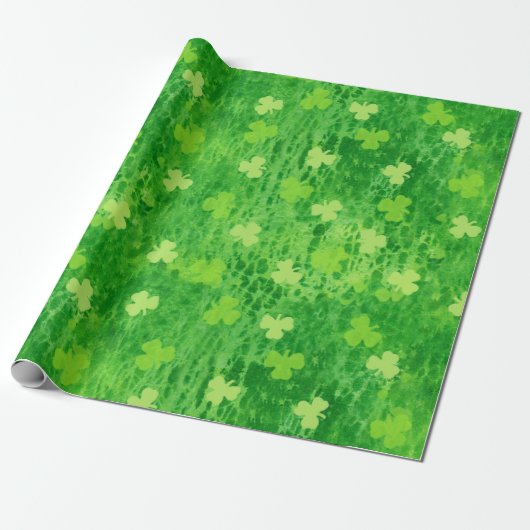 Kleeblatt Muster - Irish Clover - Wrapping Paper Geschenkpapier (Ungerollt)