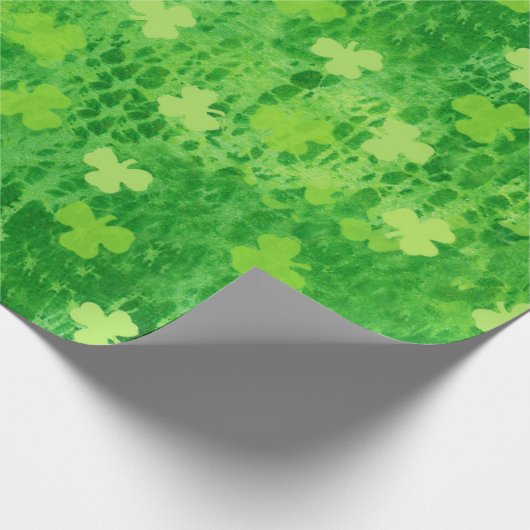 Kleeblatt Muster - Irish Clover - Wrapping Paper Geschenkpapier (Ecke)