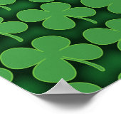 Kleeblatt Muster Poster (Ecke)