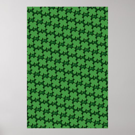 Kleeblatt Muster Poster (Vorne)