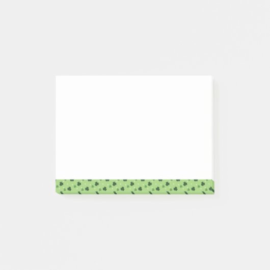 Kleeblatt-Muster Postit-Hinweise Post-it Klebezettel (Vorderseite)