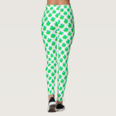 Kleeblatt Muster St Patrick Day Green Leggings (Rückseite)