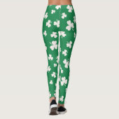 Kleeblatt-Muster-St Patrick Tag Leggings (Rückseite)