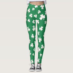 Kleeblatt-Muster-St Patrick Tag Leggings