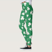 Kleeblatt-Muster-St Patrick Tag Leggings (Links)