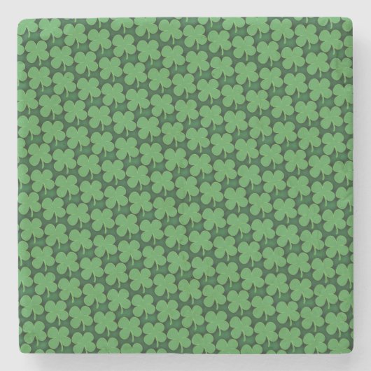 Kleeblatt Muster Steinuntersetzer (Vorderseite)