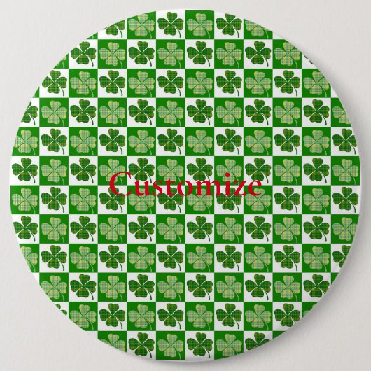 Kleeblatt Muster Thunder_Cove Button (Vorderseite)
