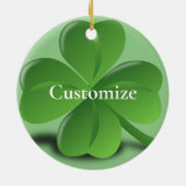 Kleeblatt Muster Thunder_Cove Keramik Ornament (Hinten)