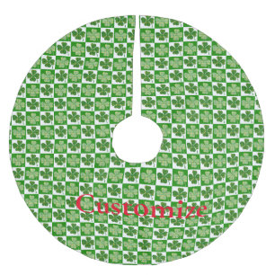 Kleeblatt Muster Thunder_Cove Polyester Weihnachtsbaumdecke