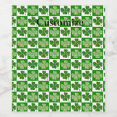 Kleeblatt Muster Thunder_Cove Weinetikett (Einzelnes Label)
