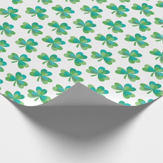Kleeblatt Muster Weißwaschpapier Geschenkpapier (Ecke)