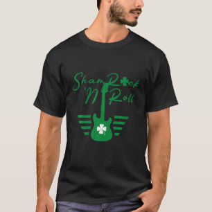 Kleeblatt N Roll Guitar St Patricks Day Guitarist T-Shirt