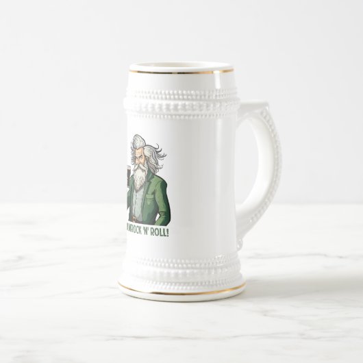 Kleeblatt 'n' Roll - irisch Bierglas (VorderseiteRechts)