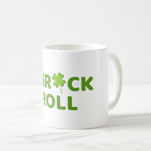 Kleeblatt n Roll St. Patrick Day Kaffeetasse (VorderseiteRechts)