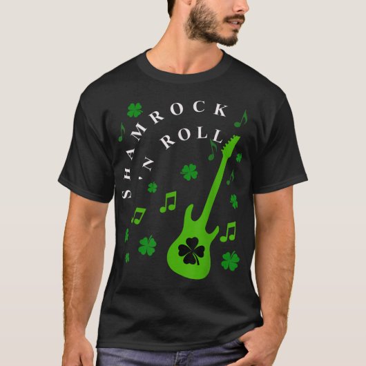 KLEEBLATT N ROLL St Patricks Day Irish Music T-Shirt (Vorderseite)