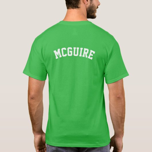 Kleeblatt Name Front und BacK St Patrick's Day T-Shirt (Rückseite)