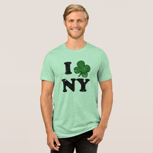 Kleeblatt NY, Funny St Patricks Day T - Shirt (Vorderseite voll)