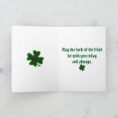 Kleeblatt-Ohrhänger St. Patrick's Day Karte (Innenseite)
