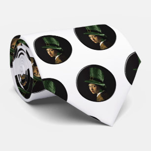 Kleeblatt-Ohrhänger St. Patrick's Day Krawatte