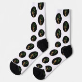 Kleeblatt-Ohrhänger St. Patrick's Day Socken (Linkes Detail)
