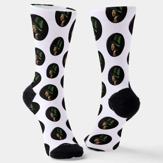 Kleeblatt-Ohrhänger St. Patrick's Day Socken (Gewinkelt)