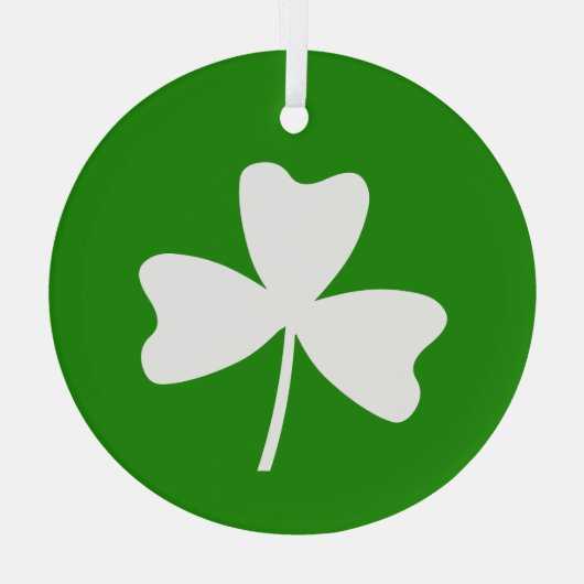 Kleeblatt Ornament Aus Glas (Rückseite)