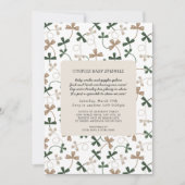 Kleeblatt Paare fallen in Baby Sprinkle Einladung (Vorderseite)