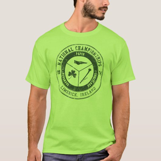 Kleeblatt, Papier, Shillelagh-Meisterschaften T-Shirt (Vorderseite)