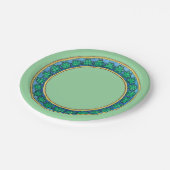 Kleeblatt - Papierplatte Pappteller (Schrägansicht)