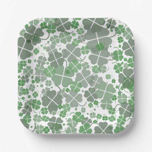 Kleeblatt Pappteller (Vorderseite)