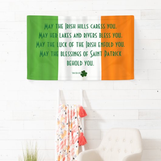 Kleeblatt Patrick, Inspiration Irish Blessing Flag Banner (Insitu)